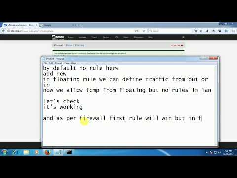 PFsense 2.4.1 firewall floating rules