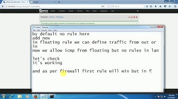PFsense 2.4.1 firewall floating rules