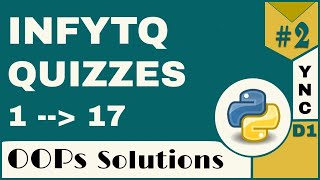 Infytq Object Oriented Programming Using Python | Day 1 Quiz | YouthNationCoders