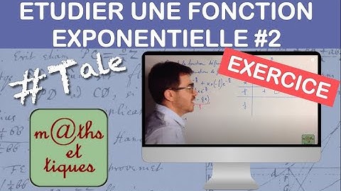 Etudier une fonction exponentielle 2/3 : Variations - Terminale