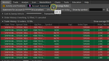 Exporting Trades from ThinkorSwim   Select Account Statement not Activity and Positions