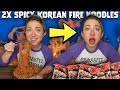 2x SPICY NUCLEAR KOREAN FIRE NOODLES CHALLENGE