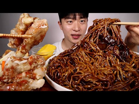 먹방 ASMR MUKBANG BLACK <strong>BEAN</strong> NOODLES <strong>Sweet</strong> and Sour Pork EATING