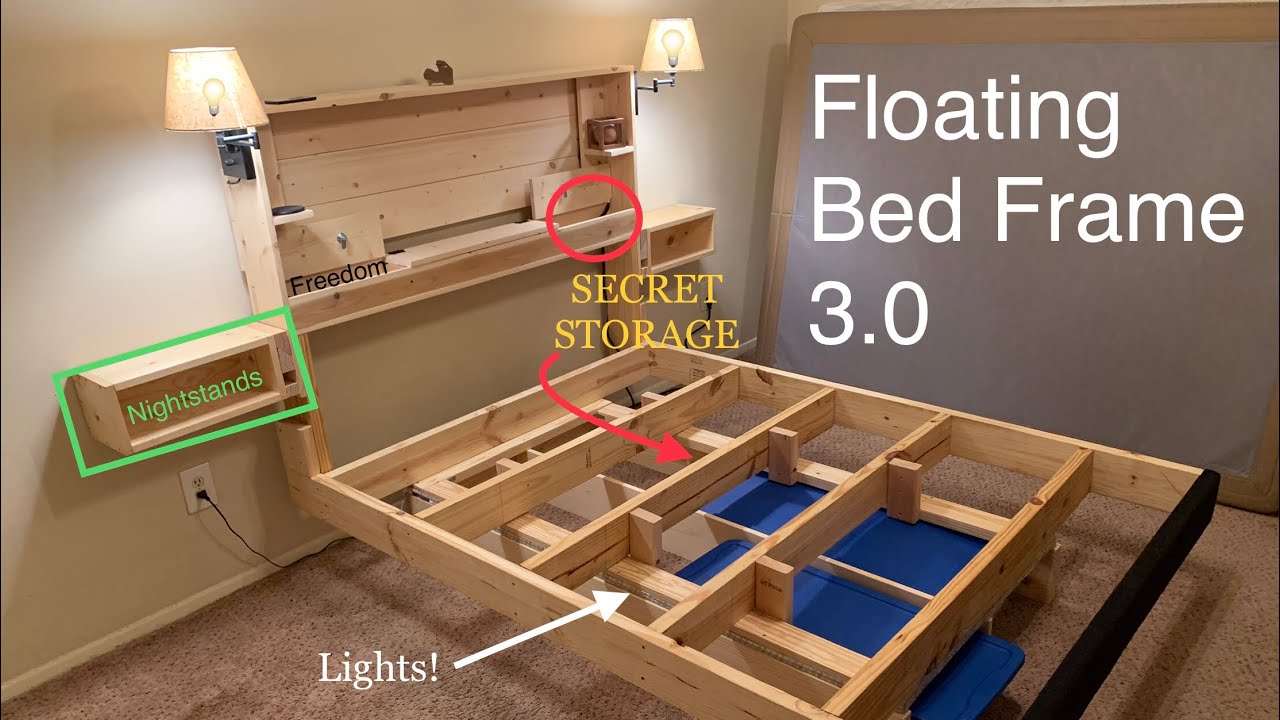 Floating Bed Frame 3.0 DIY (everything you need) - YouTube