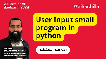 user input program in python | #pythonkachilla #aikachilla