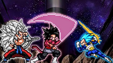 Goku Black SSJ4 OP (New) & Xeno Goku V2 OP (all form) VS Vegeta ST 2 OP in Jump Force Mugen