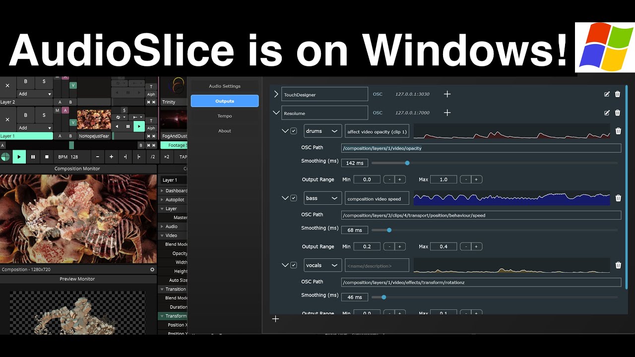 Realtime stem splitting for audiovisuals, now on Windows
