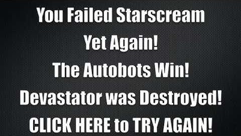 Forming Devastator: Transformers ROTF Interactive Game WRONG GUESS!