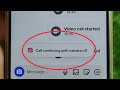 Call continuing with camera off problem in Instagram