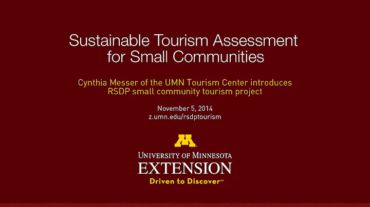 UMN Small Community Tourism Introduction