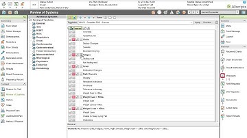 How to enter reason for visit, review of systems, and vitals using Allscripts Professional EHR