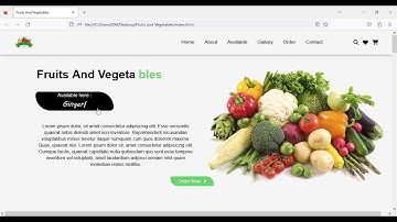 How to make Fruits And Vegetables website using  | Html | css | js | Build Multipage Simple website