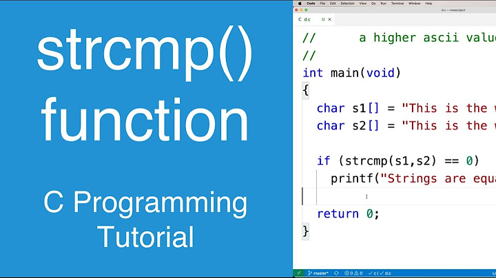 strcmp() function | C Programming Tutorial