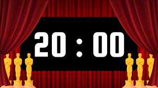 20 Minute Timer | With Alarm Bell & No Music | Award Show Red Carpet Theme 🏆❤️