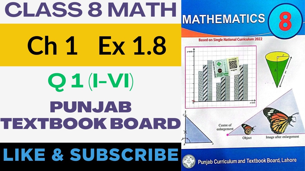 Unit 1 | Exercise 1.8 |Numbers and Operations| Square and cube roots | Class 8 Mathematics |PTB|