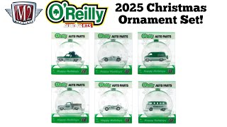 2025 M2 Machines /O’Reilly Auto Parts Christmas Ornament Set! Brand New!
