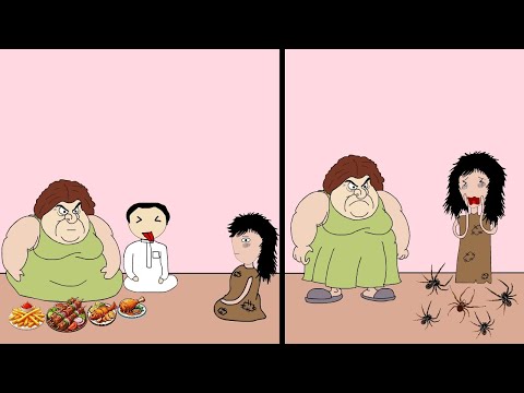 زوجة الاب الظالمة تمنع ابنة زوجها من الاكل وتخوفها بالحشرات ولمار وميار يتصرفوا لمار وميار