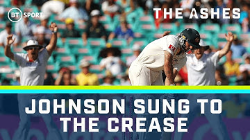 Mitchell Johnson sung to the crease by the Barmy Army as he cops a Golden Duck 😂 The Ashes, 2010/11