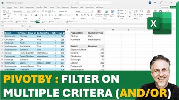 Excel PIVOTBY Formula - Filter with Multiple Criteria