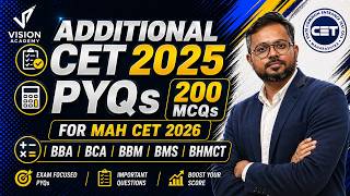 MAH CET 2026 BBA BCA BBM BMS BHMCT 🚀 PYQ's 200 MCQ Complete Revision Day 11 🚀  Invincible 3.0