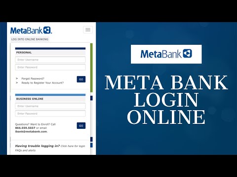 How to Login Meta Bank Online Banking Account? MetaBank Login Sign In, metabank.com Login