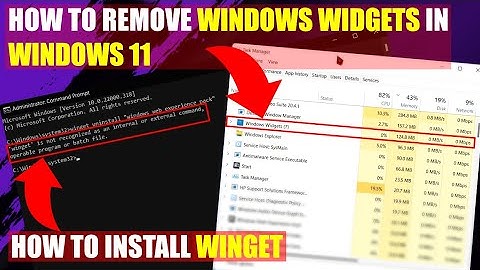 How to Remove Windows Widgets Running in Background Forever | Windows 11 | Black Stacks