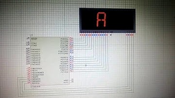 14 segment led displayed with atmega 16 by avr programming