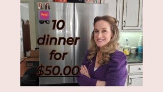 10 days of dinners for only $50.00!