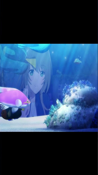 (Waifu) Fuuka Miyazawa looked at the aquarium as if looking at himself - Shiroi Suna epi 1 Port