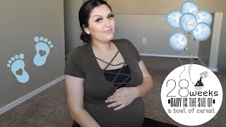 28 Weeks Pregnancy Update+ Belly Shot || Virtual Baby Shower