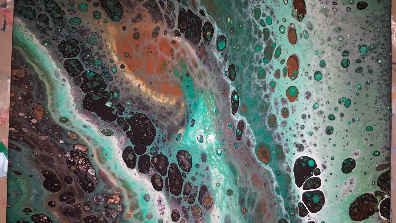 10x20 Awesome Flip Cup acrylic pour painting - YouTube