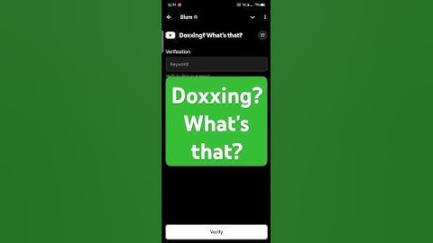 Doxxing? what