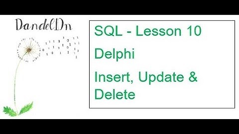 SQL Lesson 10 - Insert, Update & Delete