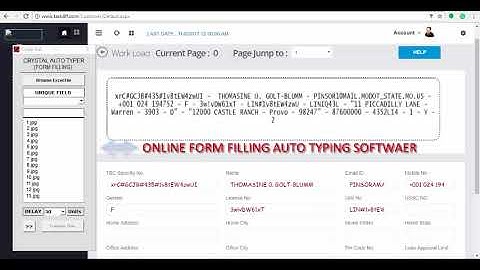Online form filling project auto filling with Auto Typer software