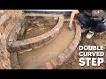 Curved accrington double brick step