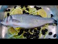 EX PAT LIFE IN ABRUZZO. Baked sea Bass with fennel, lemon and black olives.