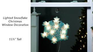 11.75" Snowflake Christmas Window Decoration - Blue and Silver | Northlight HA92203