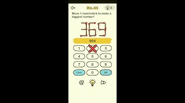 Brain out level 44 Move 1 matchstick to make a bigger number? Walkthrough Solution