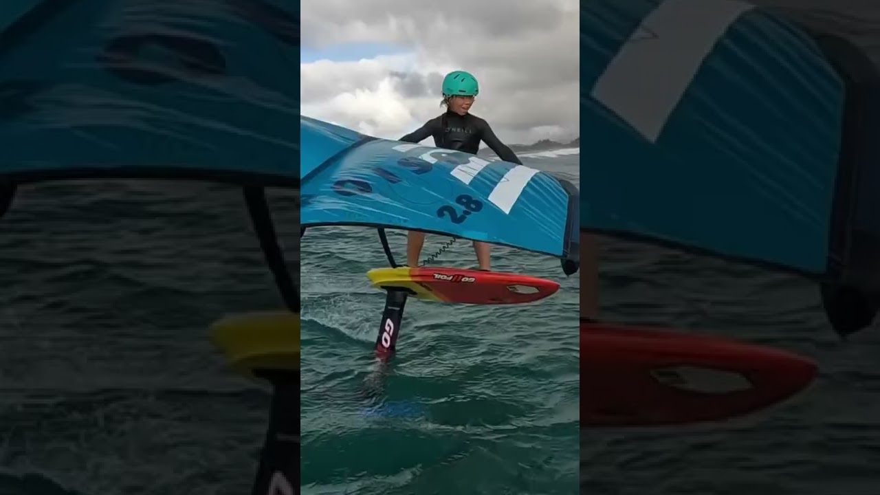 WingFoil session with GoFoil @kaden_pritchard_life @gofoil GT 750 💪📹 @suptomo