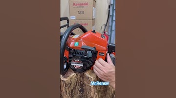 The proper way to start a chainsaw.