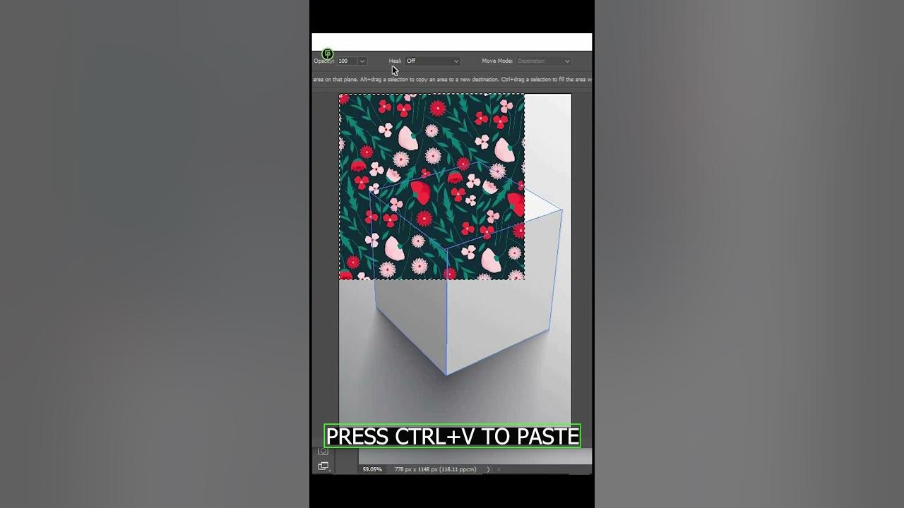 Wrap box mockup using vanishing point In Photoshop #shorts