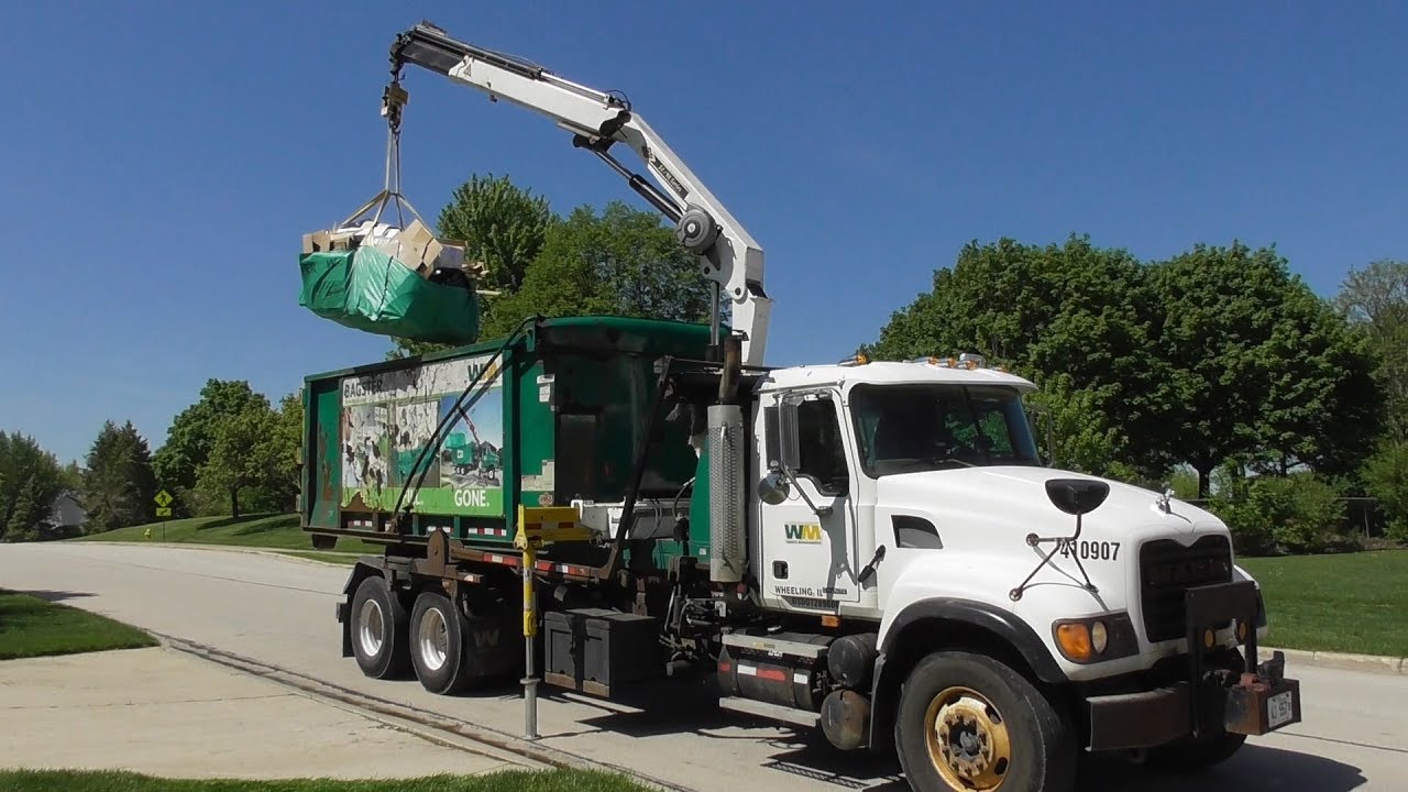 **100 Subscriber Special** Waste Management 410907 Mack Granite Bagster truck YouTube