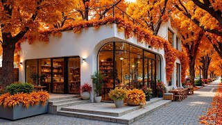 Monday Morning Jazz - Smooth Fall Jazz Music and Cozy Coffee Shop with Falling Leaves for Good Mood
