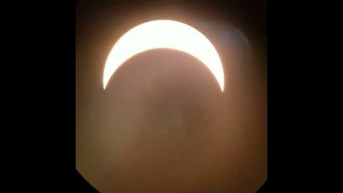 Partial solar eclipse viewed through a telescope