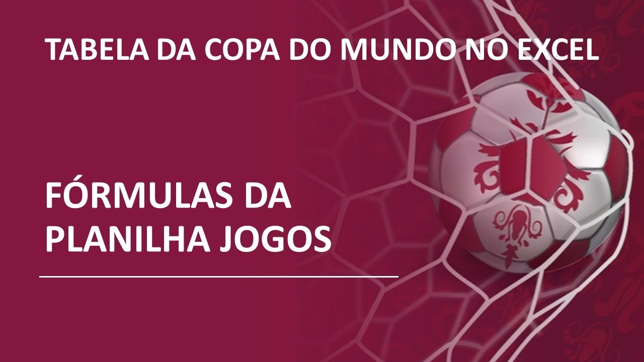 Tabela da Copa do Mundo 2022 no Excel 