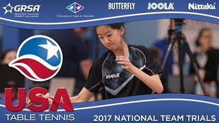 2017 US National Team Trials Day 1 - Amy Wang vs Rachel Sung (QF) Highlights