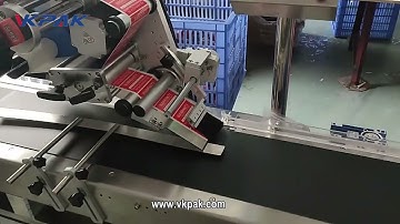 Automatic Scratch Card Box Bag Paper Plane Top Flat Case Sticker Labeling Machine