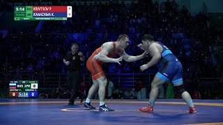 Round 2 FS - 125 kg: P. KRIVTSOV (RUS) v. K. KANAZAWA (JPN)