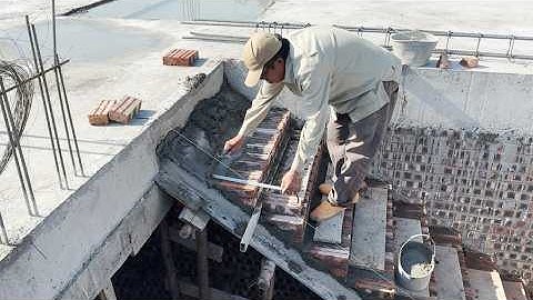 Construction Techniques Of 23-Step Concrete Staircase For Villa - From Start To Finish