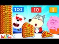 1, 10 or 100 Layers of Food Challenge - Funny Food Challenges | Kid Cartoon | Wolfoo Channel